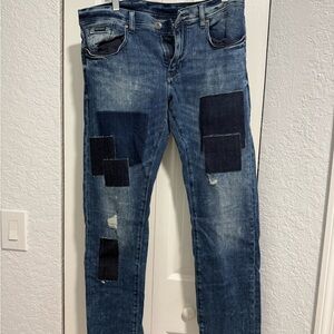 A/X Armani Exchange Men's Denim Patch Jeans